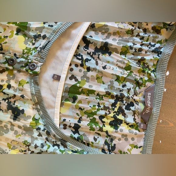 Sandwich Floral Dress - Green and White Size 8 - Picture 5 of 6